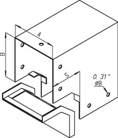 Coude 90° accès intérieur